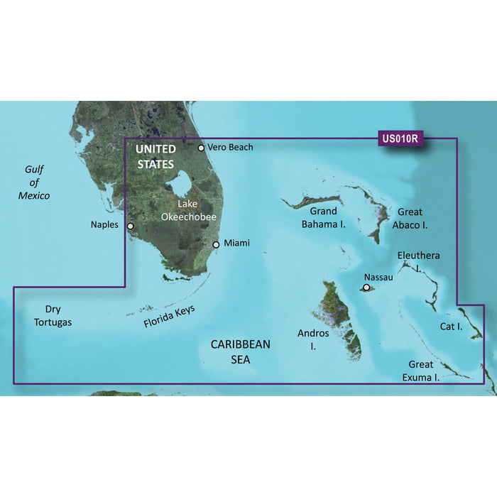 Garmin BlueChart g3 Vision HD  VUS010R  Southeast Florida  microSDSD 010C071100