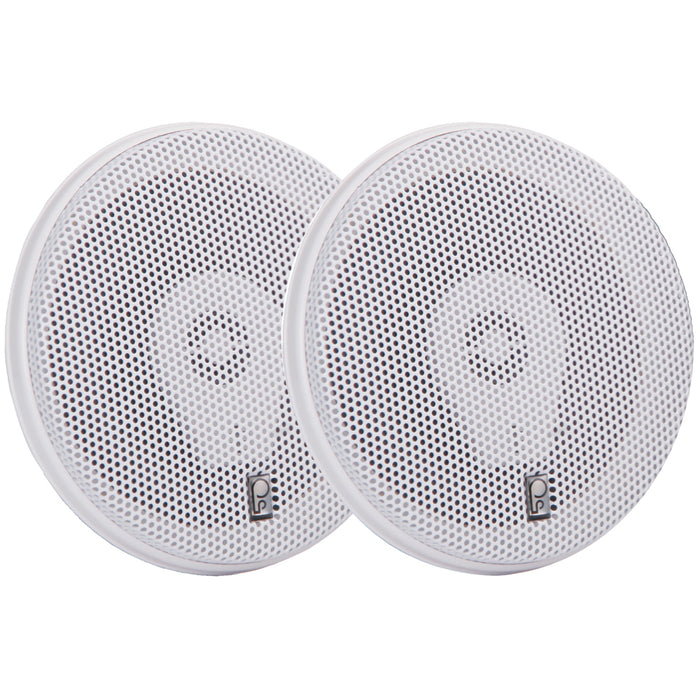 PolyPlanar MA8505W 5 200 Watt Titanium Series Speakers  White MA8505W