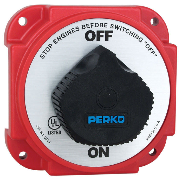 Perko 9703DP Heavy Duty Battery Disconnect Switch w Alternator Field Disconnect 9703DP