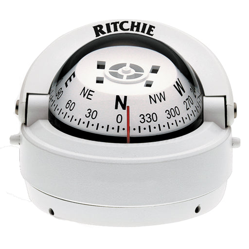 Ritchie S53W Explorer Compass  Surface Mount  White S53W