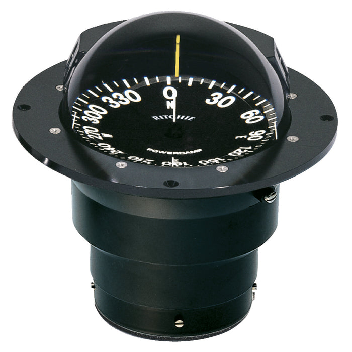 Ritchie FB500 Globemaster Compass  Flush Mount  Black  12V  5 Degree Card FB500