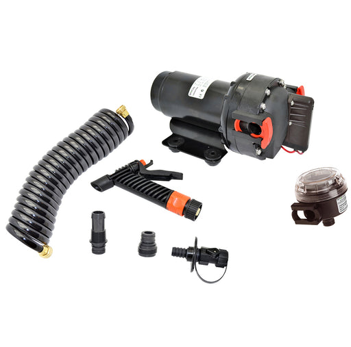 Johnson Pump Aqua Jet 52 GPH Washdown Pump Kit wHose  12V 64534