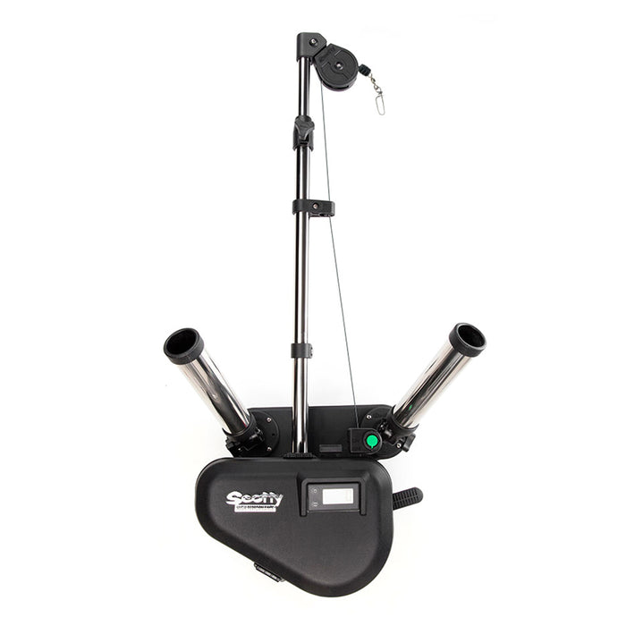 Scotty 2116 HP Depthpower Electric Downrigger 60 SS Telescoping Boom wSwivel Base  Dual Rod Holder 2116