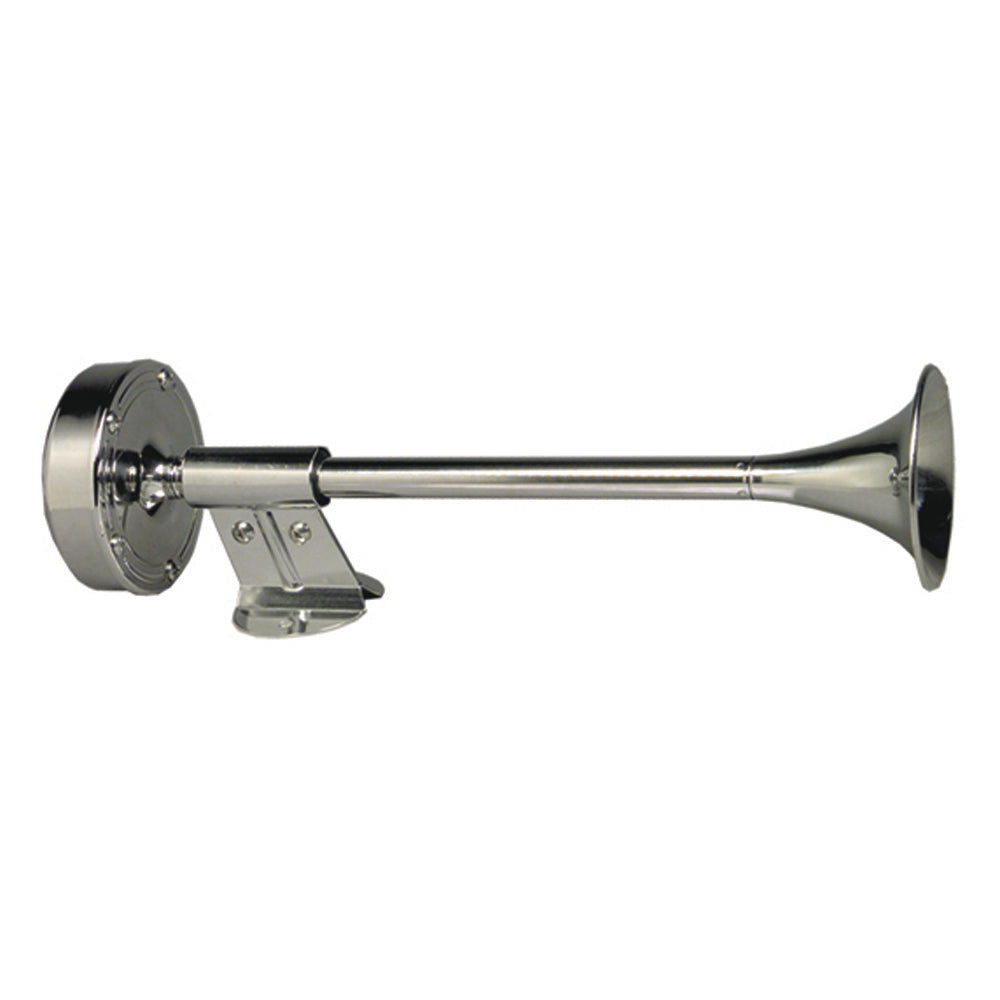 Schmitt Marine Deluxe AllStainless Shorty Single Trumpet Horn  12V 10009