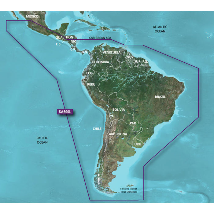 Garmin BlueChart g3 HD  HXSA600X  South America  microSDSD 010C106720