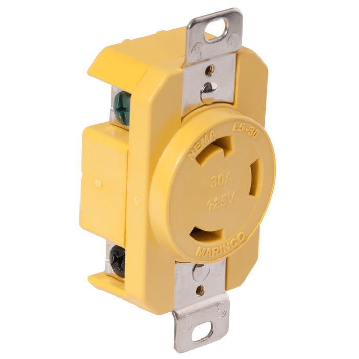 Marinco 305CRR 30A Receptacle  Yellow  125V 305CRR