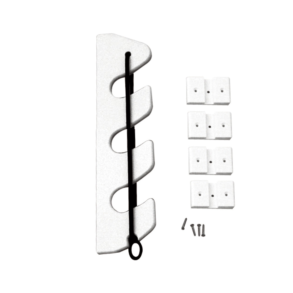 TACO 3Rod Poly Bungee Rod Holder Rack  White P03133W