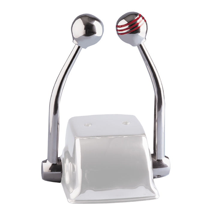 Schmitt Marine Standard Control Arm Set wRed Throttle Knob  Plain Shift Knob  Includes Arms  Knobs Only 50050