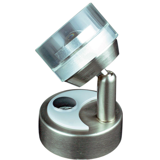 Lunasea Wall Mount LED Light w Round Glass Shade  Touch Dimming  Warm WhiteBrushed Nickel Finish LLB33SW81OT