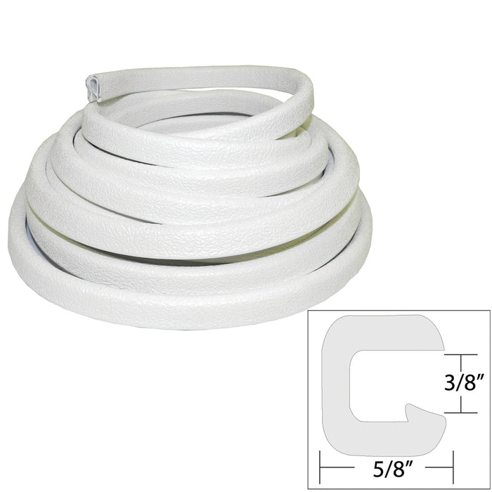 TACO Flexible Vinyl Trim  38 Opening x W x 25L  White V301312W251