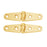 Whitecap Strap Hinge  Polished Brass  4 x 1  Pair S0604BC