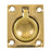 Whitecap Flush Pull Ring  Polished Brass  112 x 134 S3360BC