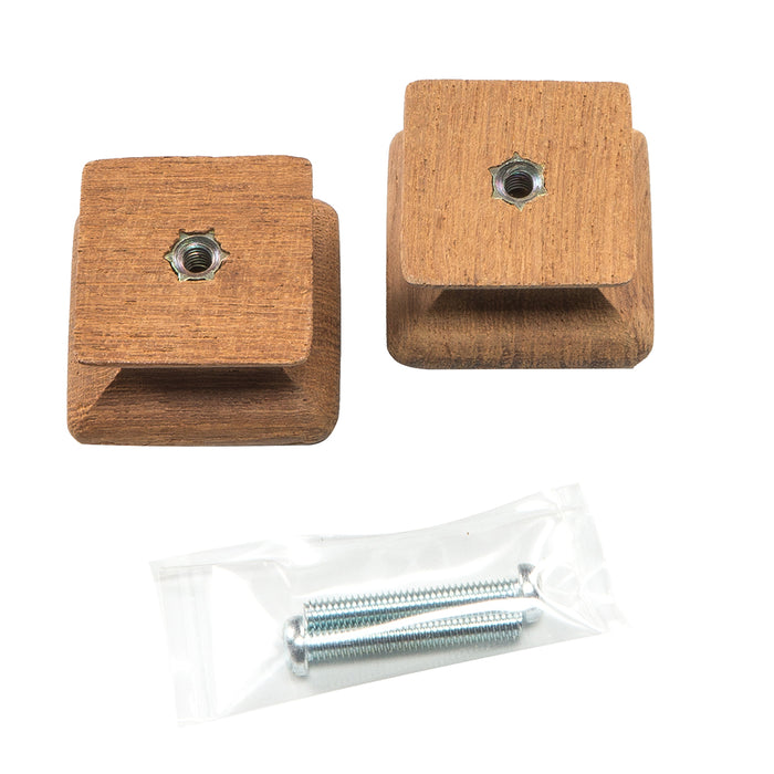 Whitecap Teak Square Drawer Knob  118  2 Pack 60130A