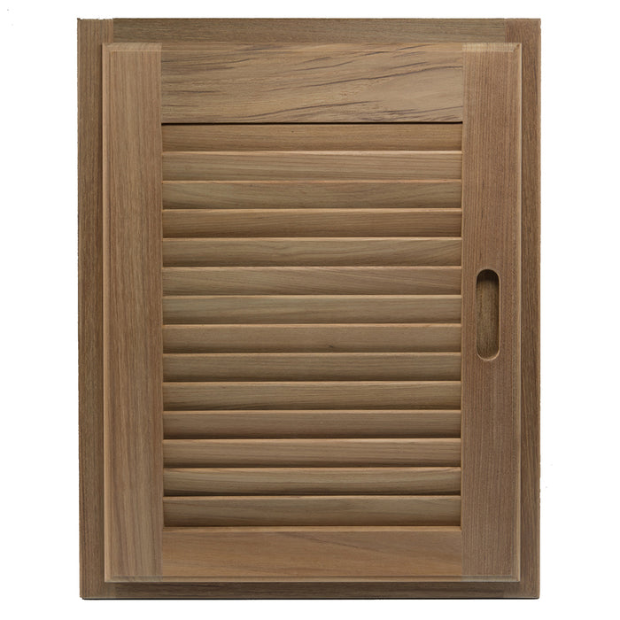 Whitecap Teak Louvered Door  Frame  Right Hand  15 x 20 60724
