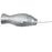 Tecnoseal Grouper Suspended Anode wCable  Clamp  Zinc 00630FISH