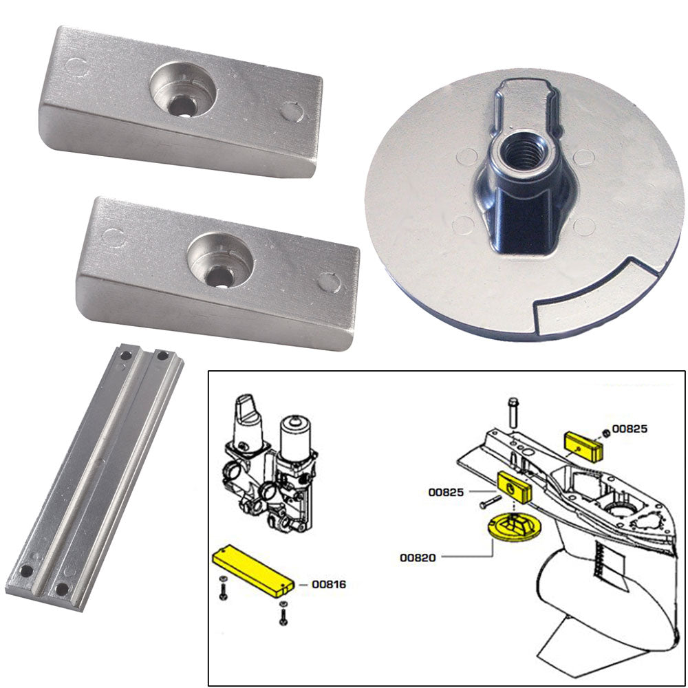 Tecnoseal Anode Kit wHardware  Mercury Verado 4  Zinc 20814