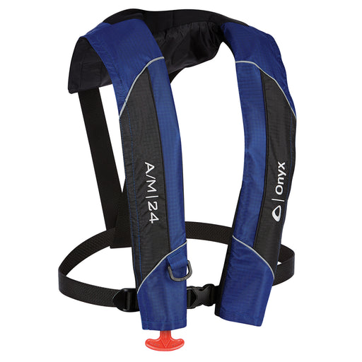 Onyx AM24 AutomaticManual Inflatable PFD Life Jacket  Blue 13200050000415