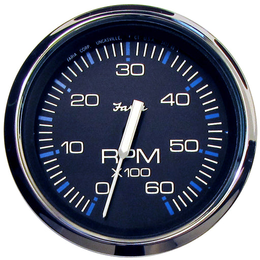 Faria Chesapeake Black 4 Tachometer  6000 RPM Gas Inboard  IO 33710