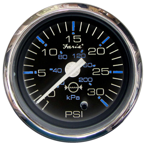 Faria Chesapeake Black 2 Water Pressure Gauge 30 PSI 13712