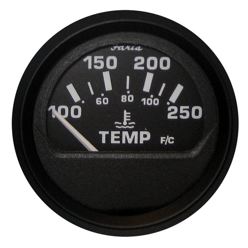 Faria Euro Black 2 Water Temperature Gauge 100250 DegreeF 12812