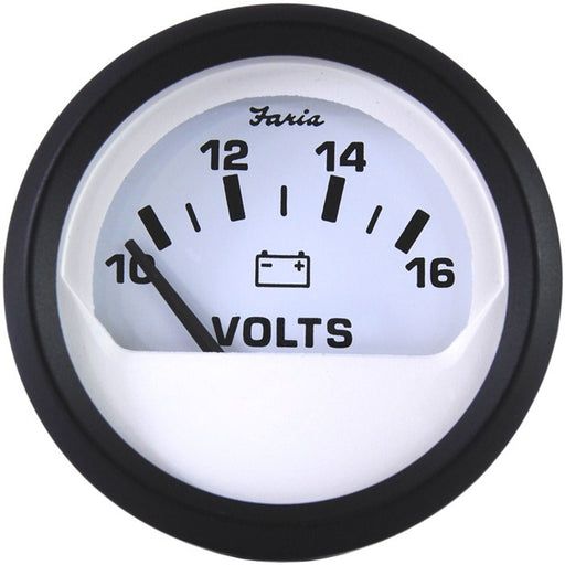 Faria Euro White 2 Voltmeter 1016 VDC 12911