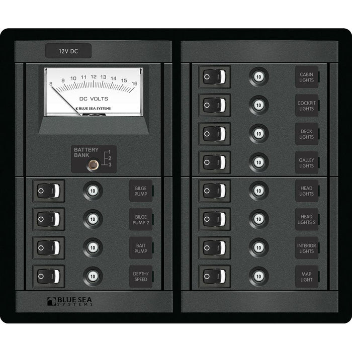Blue Sea 1464 12 Position Switch CLB  Meter Square 1464