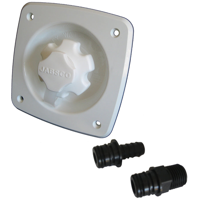Jabsco Water Pressure Regulator  Flush Mount  White 444121045