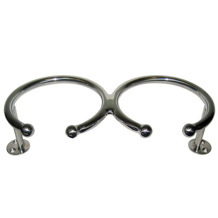 Whitecap Top Mount Ring SS Cup Holder  2Drink  Base Mount S3517