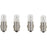 VDO Type A  White Metal Base Bulb  12V  4Pack 600802