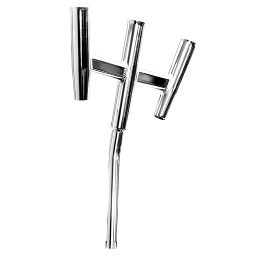 Tigress Triple Aluminum Kite Rod Holder - Bent Butt - Polished [88158]