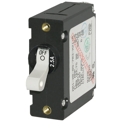Blue Sea 7197 ASeries White Toggle Circuit Breaker  Single Pole 25A 7197