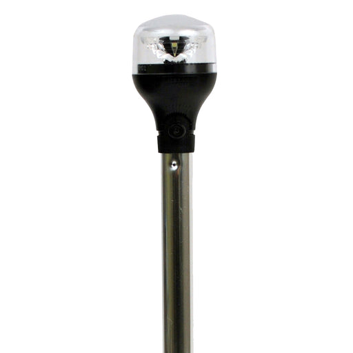 Attwood LightArmor PlugIn AllAround Light  20 Aluminum Pole  Black Horizontal Composite Base wAdapter 5550PA207