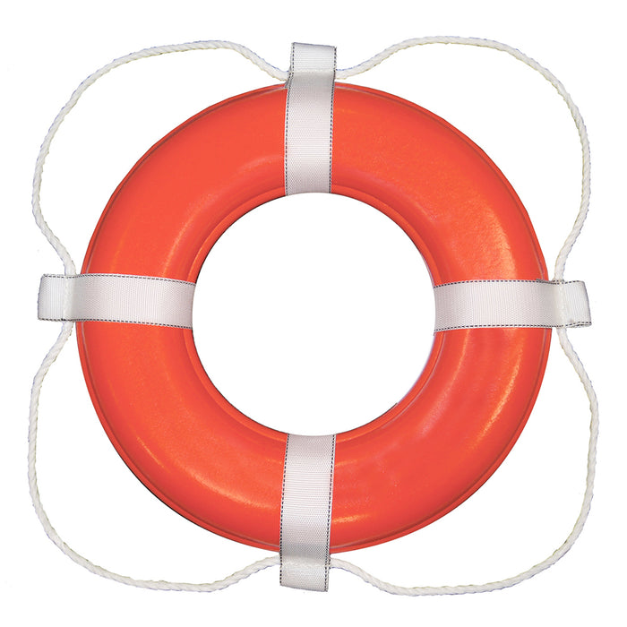 Taylor Made Foam Ring Buoy  20  Orange wWhite Grab Line 363