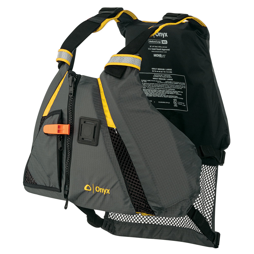 Onyx MoveVent Dynamic Paddle Sports Vest  YellowGrey  XSSM 12220030002018
