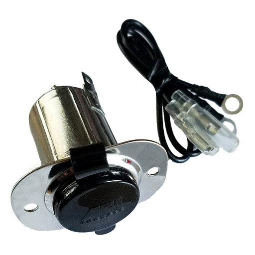 Marinco Stainless Steel 12V Receptacle wCap 20036