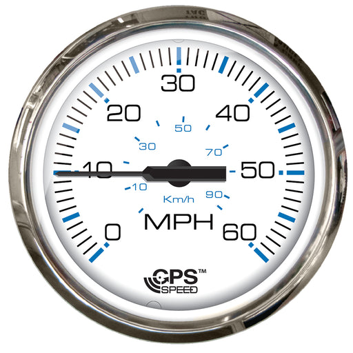 Faria Chesapeake White SS 4 Studded Speedometer  60MPH GPS 33839