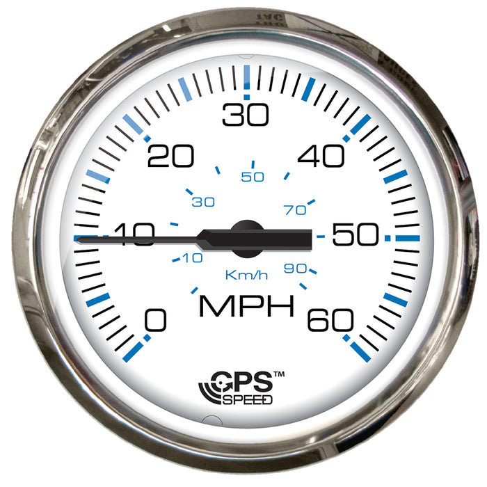 Faria Chesapeake White SS 4 Studded Speedometer  60MPH GPS 33839