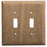 Whitecap Teak 2Toggle SwitchReceptacle Cover Plate 60176