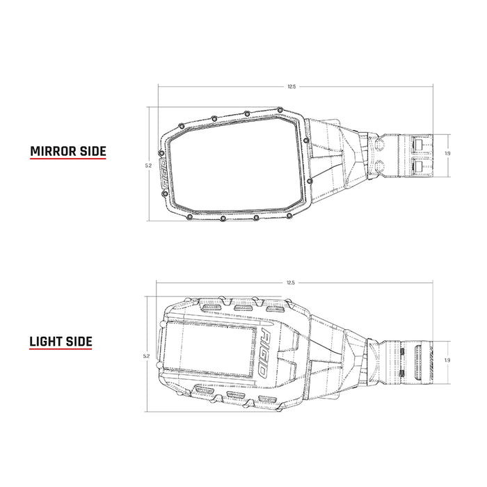 RIGID Industries Reflect Mirror Light  Black Pair 64011