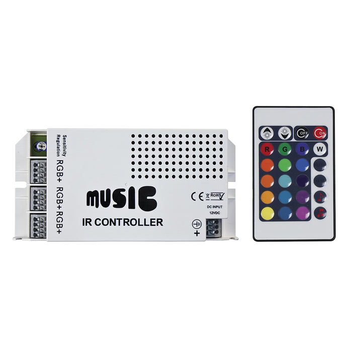 HEISE Sound Activated RGB Controller wIR Remote HERGBSAC1