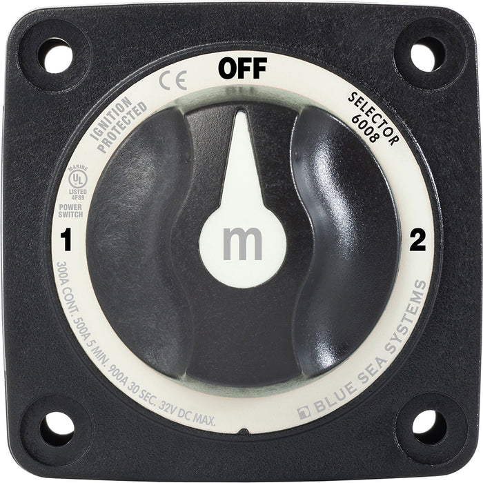 Blue Sea 6008200 mSeries Selector 3 Position Battery Switch  Black 6008200