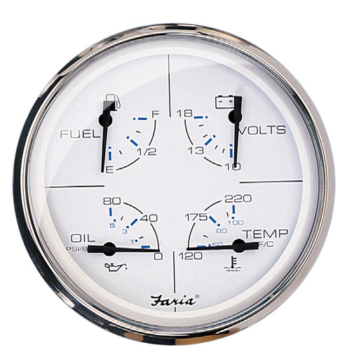 Faria Chesapeake White SS 5 Multifunction Gauge 33864
