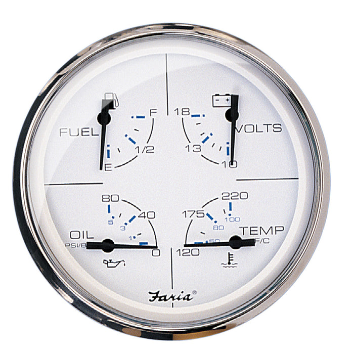 Faria Chesapeake White SS 5 Multifunction Gauge 33864