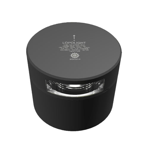 Lopolight Series 301105  Stern Light  3NM  Horizontal Mount  White  Black Housing 301105B