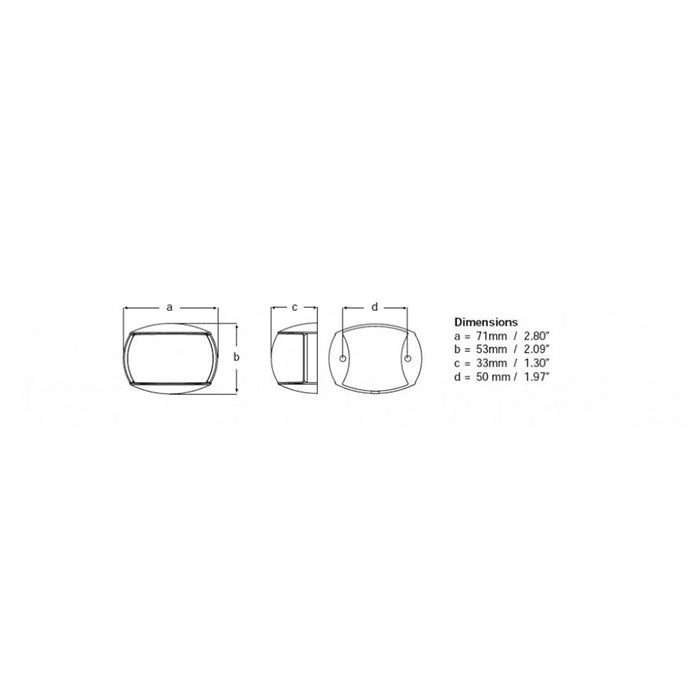 Hella Marine NaviLED Compact 2nm Towing Navigation Lamp  Black Shroud 980520601