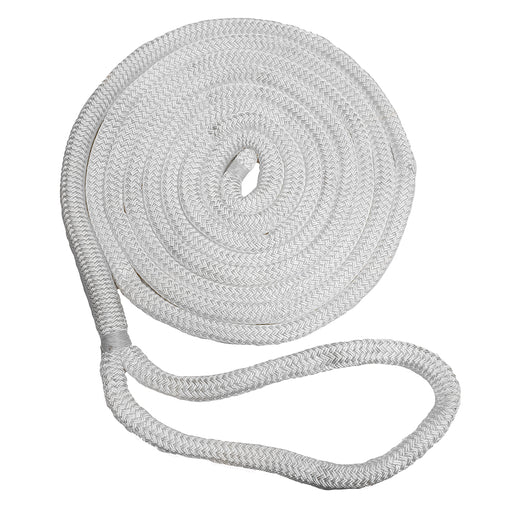 New England Ropes 12 Double Braid Dock Line  White  25 C50501600025
