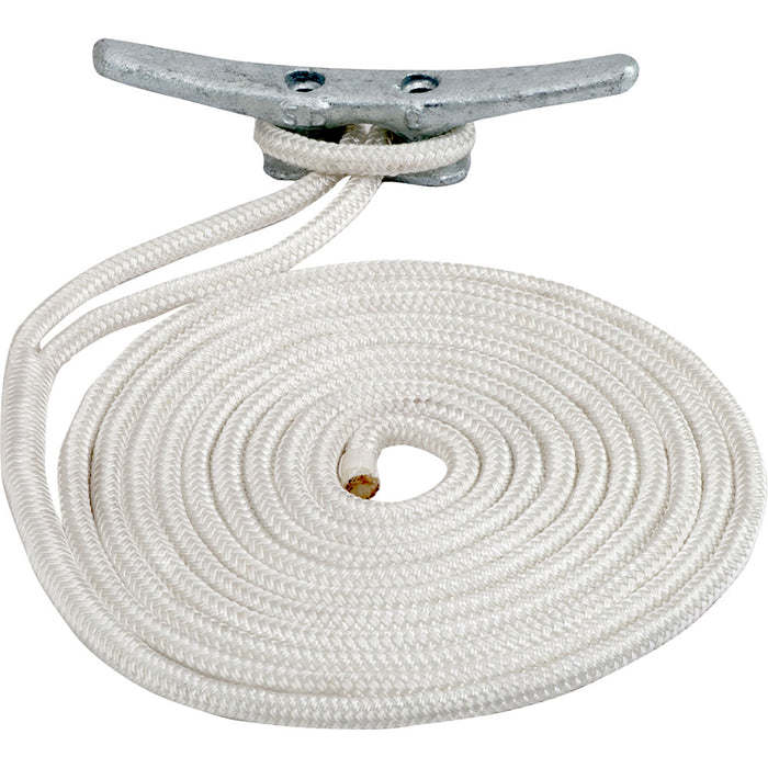 SeaDog Double Braided Nylon Dock Line  58 x 35  White 302116035WH1