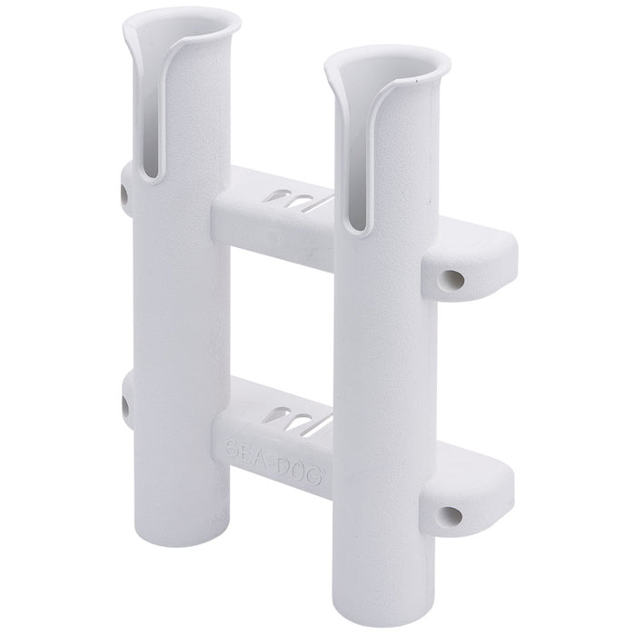 SeaDog Two Pole Side Mount Rod Storage Rack  White 3250281