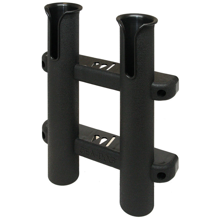 SeaDog Two Pole Side Mount Rod Storage Rack  Black 3250291