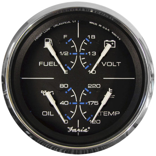 Faria Chesapeake Black 4 Multifunction Gauge 33751